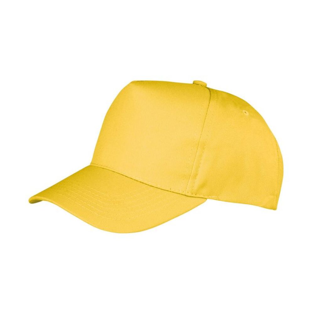 Result Headwear Boston 5 Panel Polycotton Baseball Cap / Yellow
